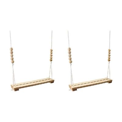 2X Chicken Swing Toy For Coop Natural Safe Wooden
