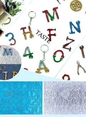 Diy Creative Tools Alphanumeric Collection Keychain