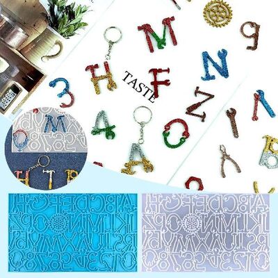 Diy Creative Tools Alphanumeric Collection Keychain