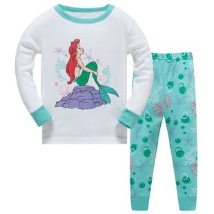 Pure Cotton Toddler Pajamas Mermaid Kid Clothes Cotton Pyjam