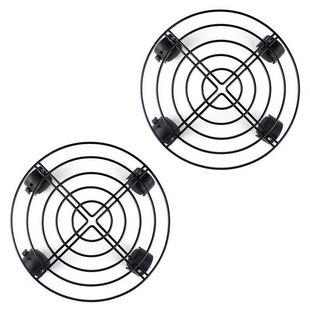 Metal Plant Flower Pot Stand Trolley Caddy on Wheels Indoor