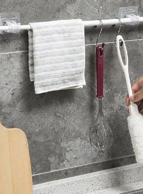 2 Buah Gantungan Kait Penjepit Batang Gantung Transparan