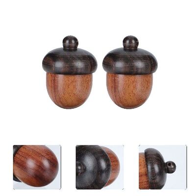 2Pcs Wooden Pine Cone Pendant Cretive DIY Small Pendant