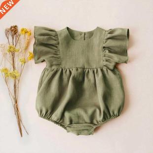 Baby Girl Rompers Summer Newborn Baby Clothes Cotton Linen S