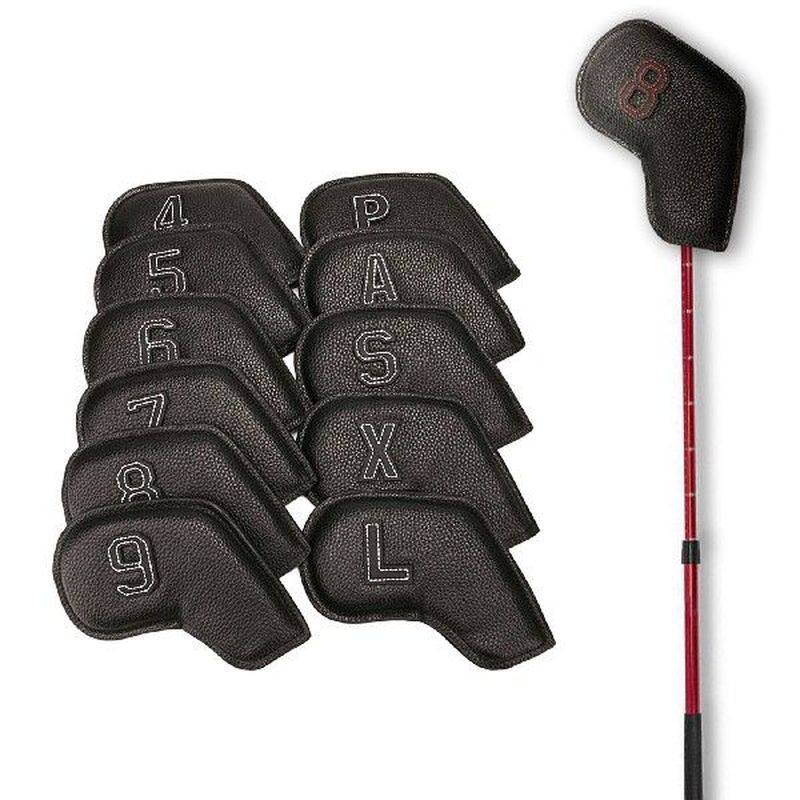 11pcs golf club iron head cover women men pu golf club