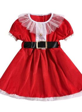 Girls Clothing Toddler Girls Short Sleeve Christmas Ruffles