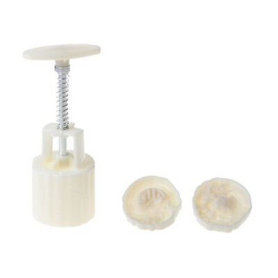 Plastic Mooncake Mold 63g 3D Cookie Cutter with 2 Stamp