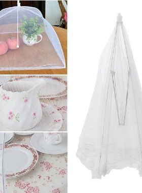 1 PC Mesh Makanan Penutup Hidangan Payung Dilipat Pelindung
