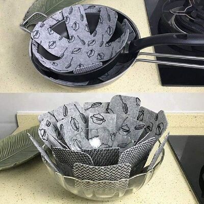 3pcs Cookware Scratchproof Divider Pads Felt Pot Pan
