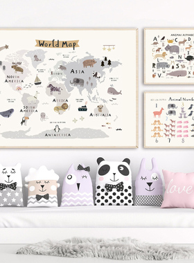 Solar System Shapes Map Animal Alphabet Numbers Nordic Poste