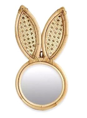 Dekorasi Seni Inovatif Rotan Telinga Kelinci Monyet Cermin