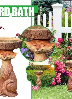 Resin owl Birdbath Polyresin Antique Garden Bird Bath For