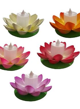 Lotus Floating Lights Pool Candle Flowers Flower Light Led