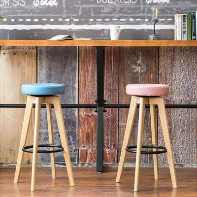 Bar stool bar high stools home solid wood bar stool simple