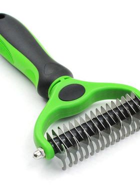 Pet Dematting Comb with Dual Sided Rake for Dogs and Cats of