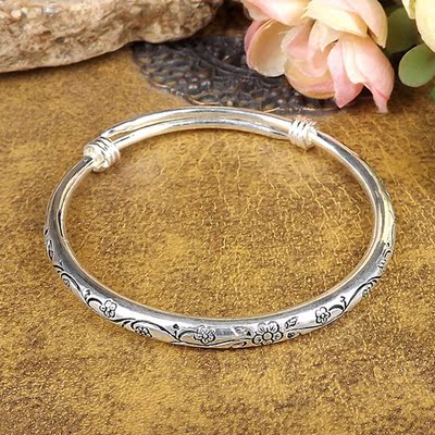 new Gypsy Bohemian Vintage Retro Silver Color Bangles Women