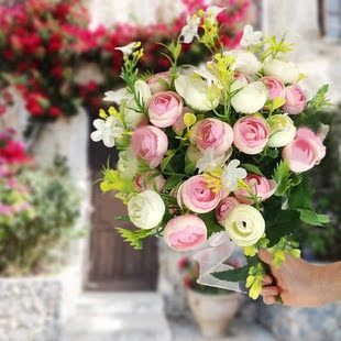 Bridal Wedding Bouquet Bridesmaid Artificial 15 Small