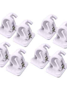 8Pcs Self Adhesive Curtain Rod Holder Wall Hooks Drapery