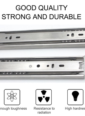 2pcs Silent Steel Ball Slide Track Drawer Keyboard Cabinet