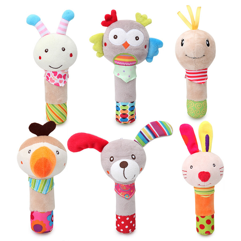 Baby Hanging Rattles Mobile Cartoon Bed Stroller Toys Spiral