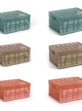896A Clear Collapsible Storage Crates with Double Handle