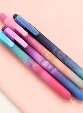 1PC Kawaii Creative Star Press Gel Pens For Writing Cute