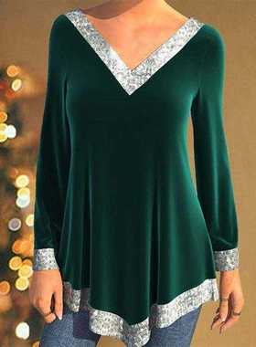 ashion casual collar shirt women's long sleeved top