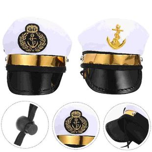 Hat Dog Captain Cat Sailor Pet Costume Hats Sea Cap Puppy