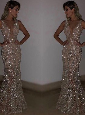 The annual meeting of the evening dress female long