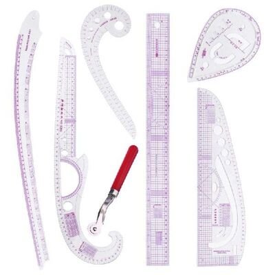 7pcs/set Tailor Comma Curve Grading Ruler Measure Sewing