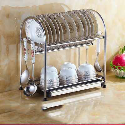 304 Stainless Steel Bowl and Dish Stand Kitchen Double