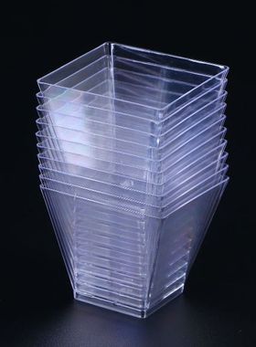 Cups Dessert Cup Square Plastic Parfait  Tazze Party Mousse