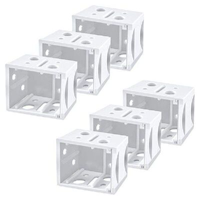 6 Pieces White Plastic Blind Mounting Bracket Window Blinds