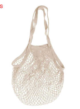 2pc Mesh Bag String Shopping Bag Long Strap Handbag