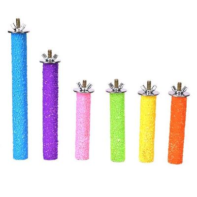 1pc Pet Bird Cage Perches Stand Platform Paw Grinding Bites