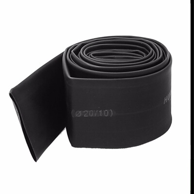 UXCELL 20mm Dia 1.5m Long Black Heat Shrinkable Tube Shrink
