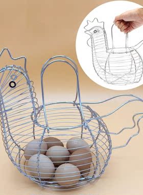 Egg Storage Baskets Kitchen Organizer Stand Hanging Handle