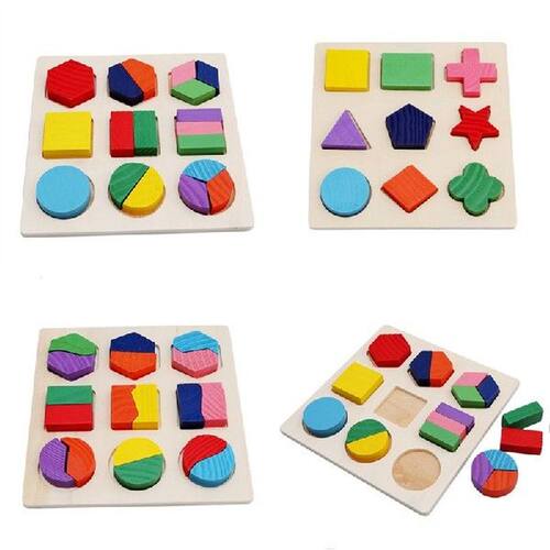 Wooden Math Toys Puzzle Baby Kids Learning Toy Preschool