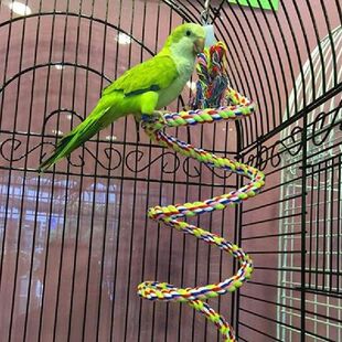 New Parrot Rope Hanging Braided Budgie Chew Rope Bird Cage