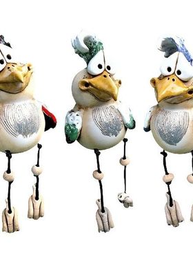 Easter Resin Daze Rooster 3Pcs Funny Garden Chicken Statue