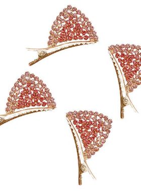 Hair Cat Clips Ears Ear Animal Clip Hairpinsrhinestone Cute