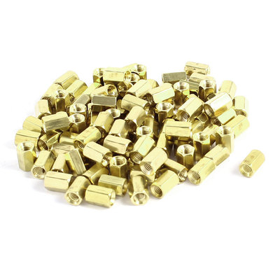 UXCELL 100 Pcs Hex Hexagon Female Nut Brass Standoff Spacer