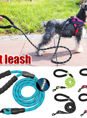 Pet Dog Leash Night Reflective Walking Training Leash Multi