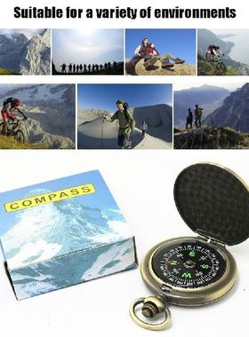 Jam Saku Lipat Logam Jam Tangan Saku Kompas Berkemah