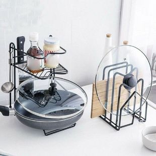 Board Cutlery Storage Shelves Rack Household Pot Cover