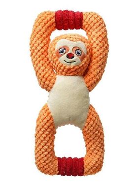 Pet Tug Dog Toys Squeaky Cotton Sloth Tug Rope Toys With