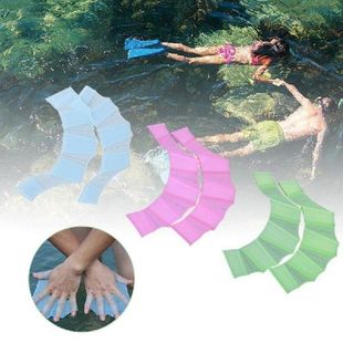1 Pair Swimming Flippers Hand Swim Trainning Finger Gloves