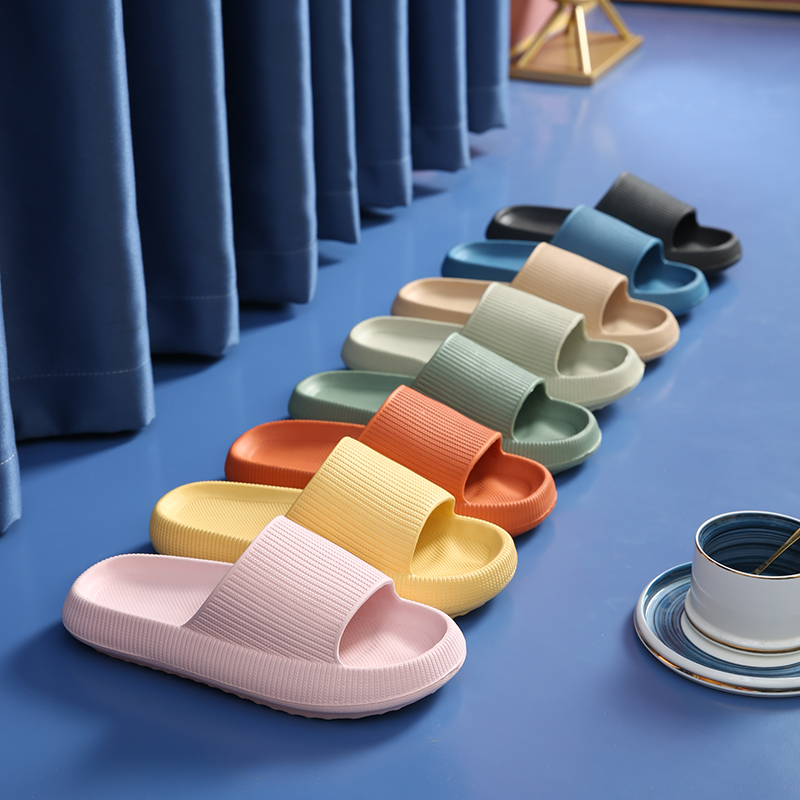Thick Platform Horsehold Cloud Slippers Women Indoor Bathroo