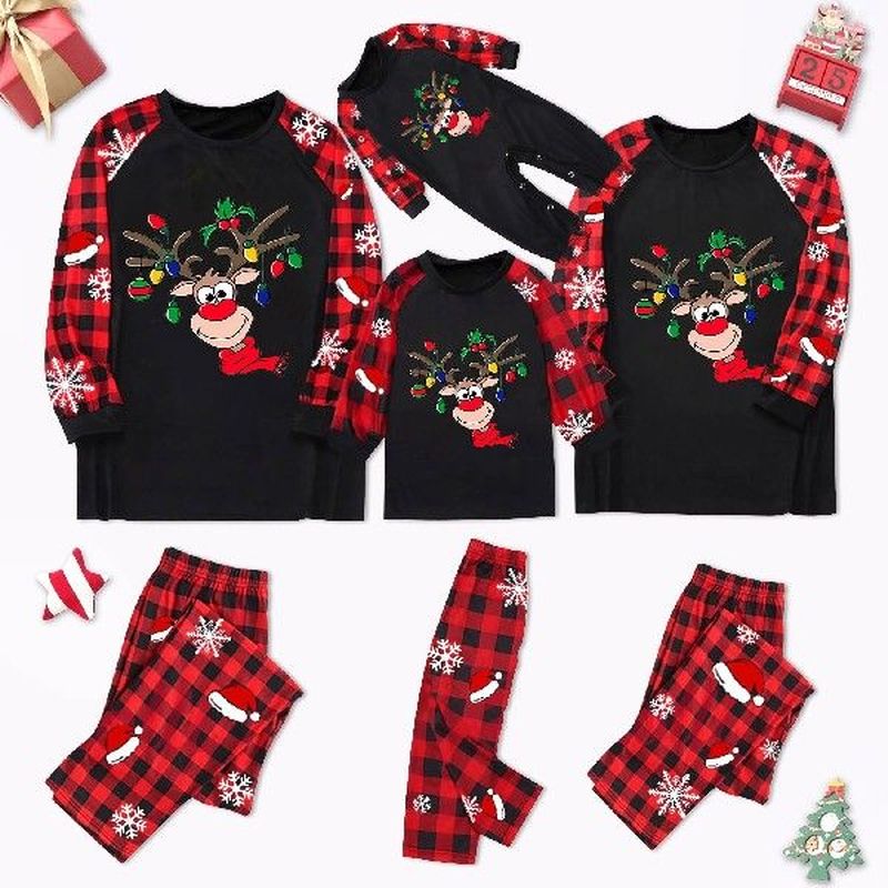 Christmas Pajama Family Matching Outfits Merry Christmas