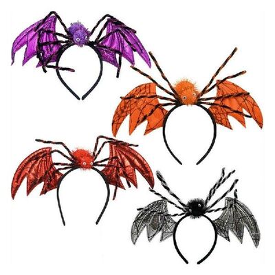 K1MF Halloween Spider Headband Dekoratif Bat Wing Headband